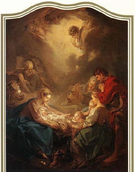 Francois Boucher Adoration of the Shepherds Germany oil painting art